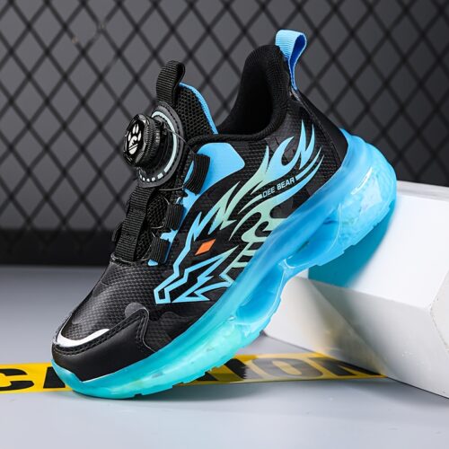 Baskets basses à lacets pour garçons avec motif rayé