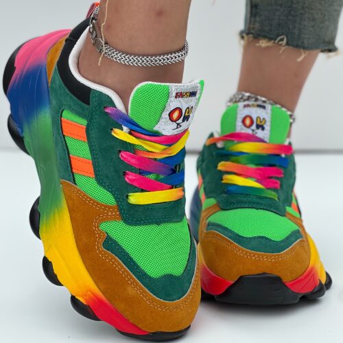 product-fancy-540e803f-8039-42cd-9500-6d5fe1f87024-1 Baskets Mi-Hautes pour Femme dégradé arc-en-ciel