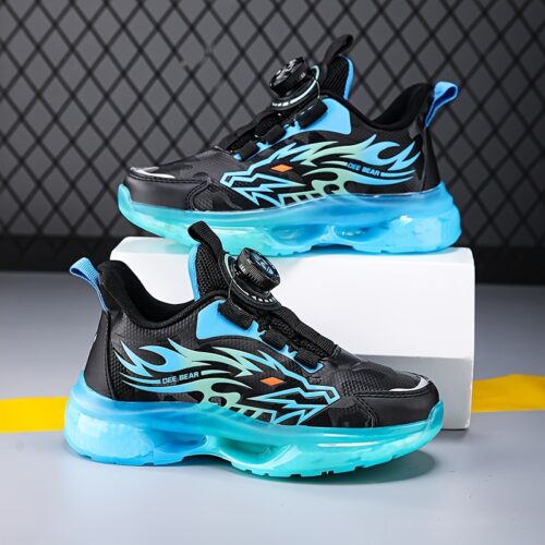 Baskets basses à lacets pour garçons avec motif rayé