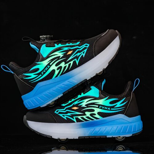 Chaussures de Skate Basses pour Garçons à Roulettes Réglables