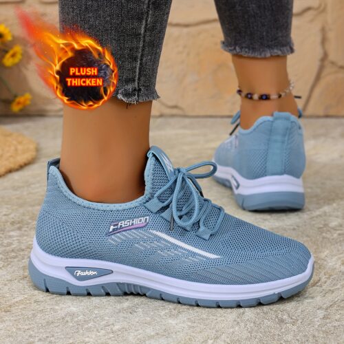 Chaussures de sport d'hiver pour femmes avec doublure chauffantes et élégantes