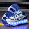 product-fancy-4c9ac414-5bc2-4858-b60e-f1ead328705b Chaussures de skateboard à LED pour enfants, roulettes amovibles