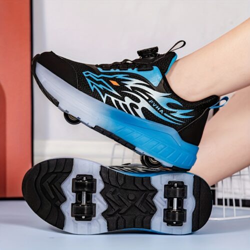 Chaussures de Skate Basses pour Garçons à Roulettes Réglables