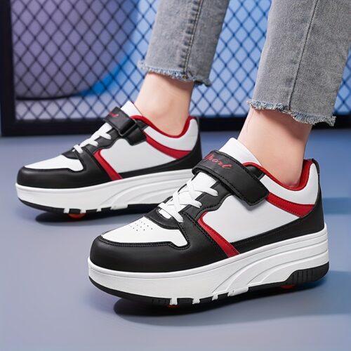Chaussures de Skate Rétro pour Garçons avec Roues Amovibles