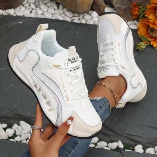 product-fancy-7df0fa37-7907-4a12-ad7b-6eb3aaaea434 Baskets Plateforme Femme - Revêtement Synthétique