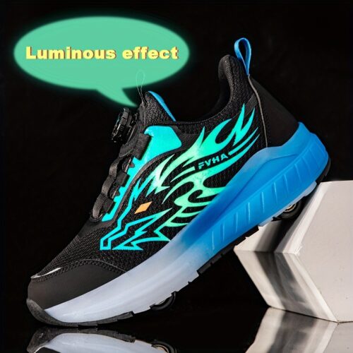 Chaussures de Skate Basses pour Garçons à Roulettes Réglables