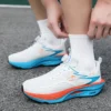 Chaussures de course à pied avec plaque en carbone pour marathon, respirantes et légères