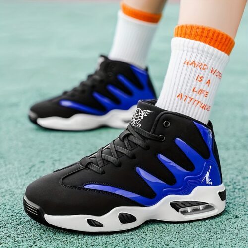 Chaussures de basketball montantes pour hommes - Robustes et stables