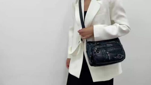 Sac Bandoulière Femme Multi-Poches – Spacieux, Chic et Pratique (Idéal Sac de Maman). Alliez élégance et fonctionnalité au quotidien avec ce sac à épaule à la fois chic et décontracté.