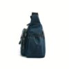Sac à documents - Sac carré neutre pour hommes et femmes, sac bandoulière simple, sac à bandoulière, multi-poches, décontracté, pour les trajets domicile-travail, sac messager [Sens de la fermeture éclair, lettres brodées aléatoires]