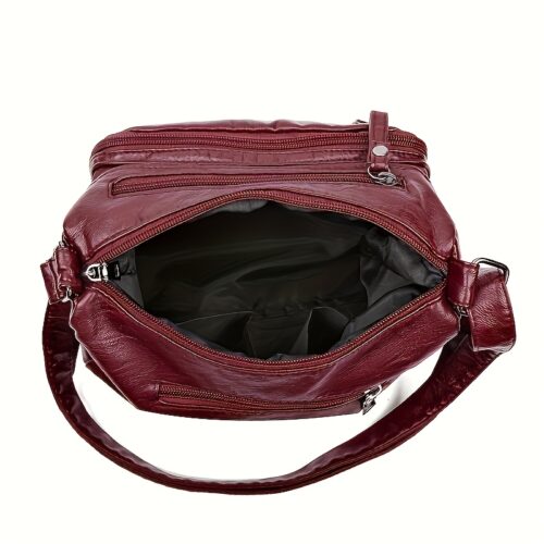 Sac Bandoulière Femme Multi-Poches – Spacieux, Chic et Pratique (Idéal Sac de Maman). Alliez élégance et fonctionnalité au quotidien avec ce sac à épaule à la fois chic et décontracté.