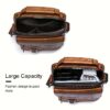 Sac bandoulière en cuir haut de gamme pour homme - Design multifonctionnel à compartiments