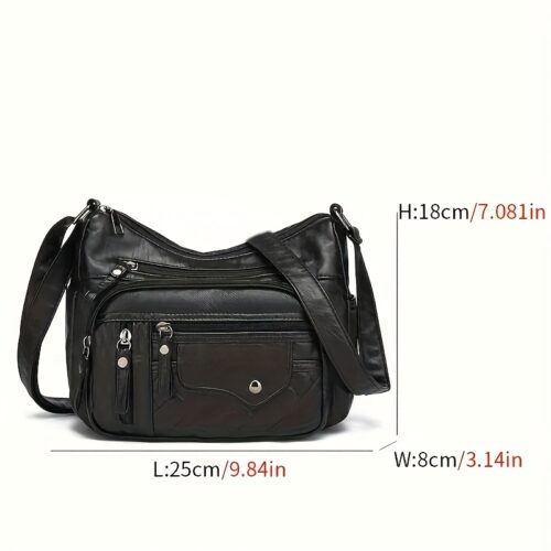 Sac Messager Unisexe "Automne-Hiver" : Le Cadeau Idéal de Noël. Un sac bandoulière tendance, pratique et mixte, avec des zips multiples au look décontracté et original.
