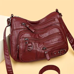 Sac Bandoulière Femme Multi-Poches – Spacieux, Chic et Pratique (Idéal Sac de Maman). Alliez élégance et fonctionnalité au quotidien avec ce sac à épaule à la fois chic et décontracté.