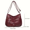 Sac Bandoulière Femme Multi-Poches – Spacieux, Chic et Pratique (Idéal Sac de Maman). Alliez élégance et fonctionnalité au quotidien avec ce sac à épaule à la fois chic et décontracté.