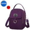 Sac carré bandoulière uni pour adolescents (avec badge inclus) – Petit sac décontracté et multi-poches
