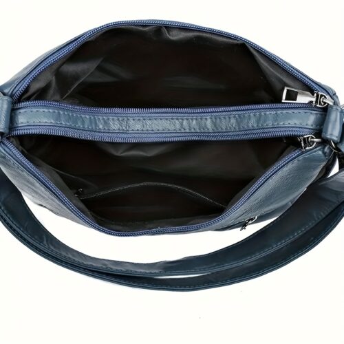 Sac Bandoulière Souple et Tendance – Grande Capacité, Multi-Poches et Finitions Tressées (Sangle Réglable).Alliez style et praticité avec ce sac bandoulière souple au design résolument moderne.