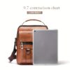 Sac bandoulière en cuir haut de gamme pour homme - Design multifonctionnel à compartiments