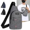 Sac bandoulière croisé pour homme et garçon. Léger, tendance et décontracté en nylon résistant.