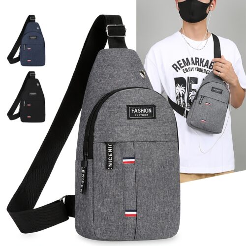 Sac bandoulière croisé pour homme et garçon. Léger, tendance et décontracté en nylon résistant.