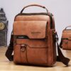Sac bandoulière en cuir haut de gamme pour homme - Design multifonctionnel à compartiments