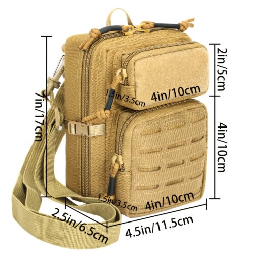 Restez organisé et gardez les mains libres lors de vos aventures en plein air. Ce sac de cheville tactique (système MOLLE/EDC) est conçu en nylon ultra-résistant.