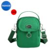 Sac carré bandoulière uni pour adolescents (avec badge inclus) – Petit sac décontracté et multi-poches