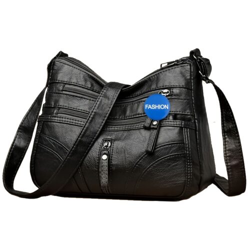 Sac Bandoulière Multifonctionnel Homme et Femme – Style Urbain, Multi-Poches et Pratique pour Voyage et Trajets + Pendentif Offert