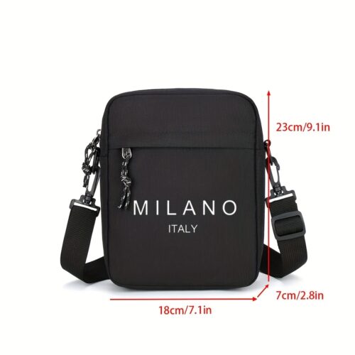 Sac bandoulière homme grand format en Oxford – Tendance, vertical et pratique au quotidien.