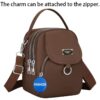 Sac carré bandoulière uni pour adolescents (avec badge inclus) – Petit sac décontracté et multi-poches