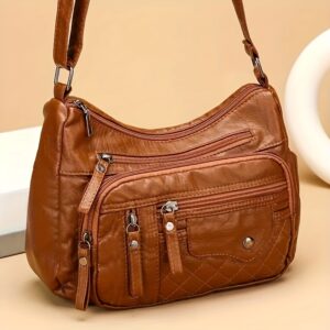 Sac Messager Unisexe "Automne-Hiver" : Le Cadeau Idéal de Noël. Un sac bandoulière tendance, pratique et mixte, avec des zips multiples au look décontracté et original.