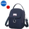 Sac carré bandoulière uni pour adolescents (avec badge inclus) – Petit sac décontracté et multi-poches