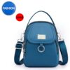 Sac carré bandoulière uni pour adolescents (avec badge inclus) – Petit sac décontracté et multi-poches