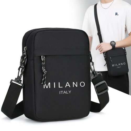 Sac bandoulière homme grand format en Oxford – Tendance, vertical et pratique au quotidien.