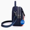 Sac carré bandoulière uni pour adolescents (avec badge inclus) – Petit sac décontracté et multi-poches