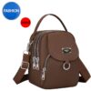 Sac carré bandoulière uni pour adolescents (avec badge inclus) – Petit sac décontracté et multi-poches