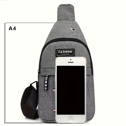 Sac à dos de randonnée et de voyage unisexe, léger et élégant. Conçu pour une épaule (bandoulière), il offre un espace de rangement pratique et neutre.