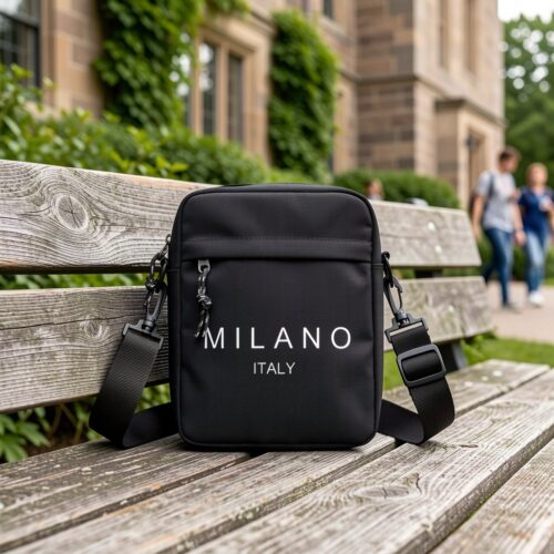 Sac bandoulière homme grand format en Oxford – Tendance, vertical et pratique au quotidien.