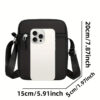 1 sac bandoulière grande capacité imprimé MILANO - Comprend une bandoulière réglable, diverses poches pour écouteurs, téléphones portables, cartes et clés.