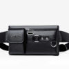 Sac Banane Femme Chic et Pratique – Sac Bandoulière, Poitrine et Épaule en Nylon Unie avec Sangle Réglable et Multi-Compartiments, Idéal pour le Voyage, le Quotidien et Noël
