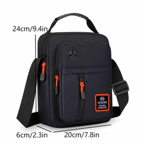 Sac à Main & Bandoulière Urbain pour Homme  Organisation optimale : Ses multiples poches compartimentées accueillent facilement tous vos essentiels (portefeuille, clés, mini-tablette, etc.).