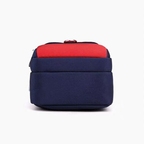 Sac carré bandoulière uni pour adolescents (avec badge inclus) – Petit sac décontracté et multi-poches