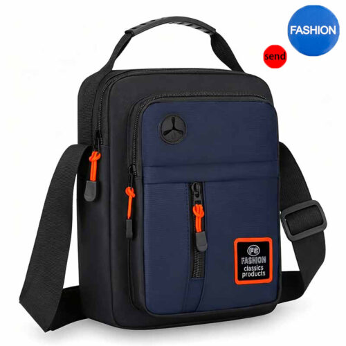 Sac à Main & Bandoulière Urbain pour Homme  Organisation optimale : Ses multiples poches compartimentées accueillent facilement tous vos essentiels (portefeuille, clés, mini-tablette, etc.).