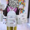Ensemble sac à dos fille couleur unie Sac grand format