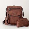 Set 2 pièces sac à dos grande capacité et petit sac à main