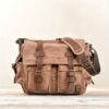 Sac messager en toile vintage pour homme