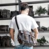 Sac messager en toile vintage pour homme