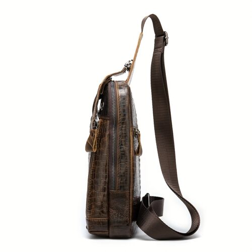 Sacoche en cuir véritable, sac à bandoulière