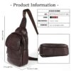 Sac de poitrine en cuir pour homme et femme