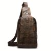 Sacoche en cuir véritable, sac à bandoulière